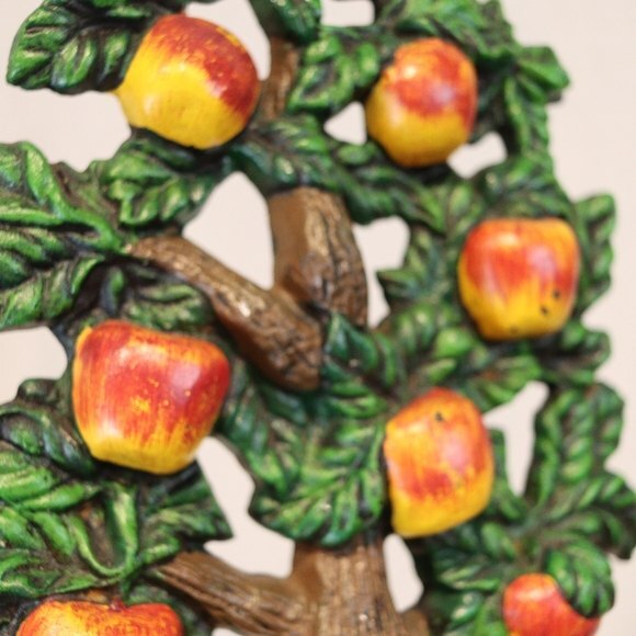 Vintage Cast Iron Apple Tree Doorstop Rustic Farmhouse Decor 12" Tall - Picture 12 of 14